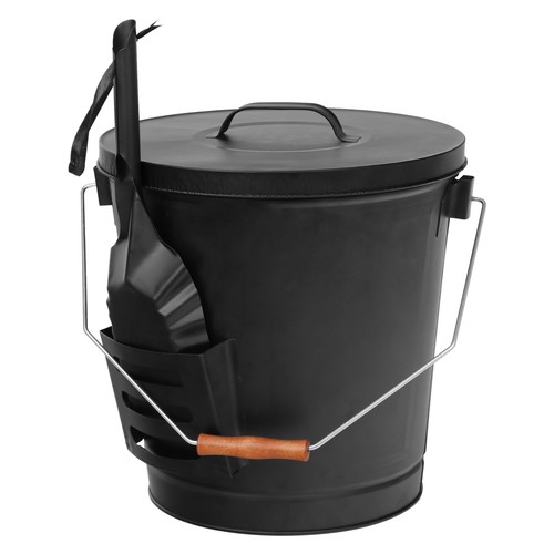 Vintage ash bucket - w/lid, &