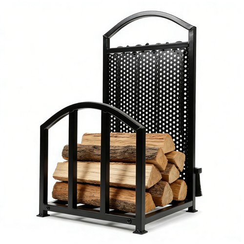 Fireplace log holder fire - holder, wood