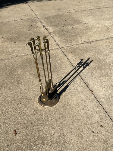 Brass duck head fireplace - fireplace, tool