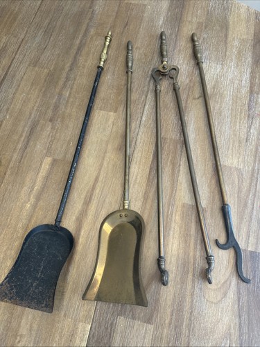 Vintage fireplace tools set - fireplace,