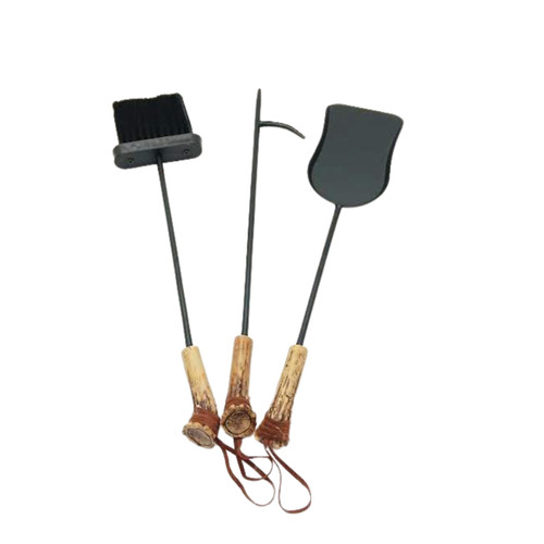 Deer antler fireplace tool - deer,