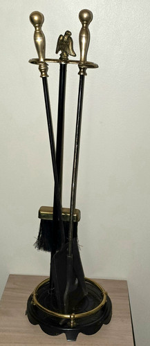 Vintage iron brass - &, fireplace